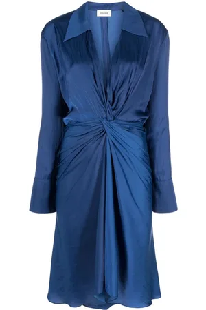 Zadig & Voltaire Rozo twisted V-neck midi dress