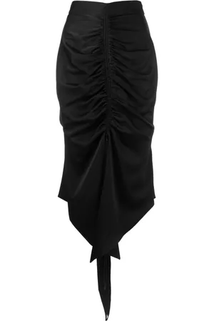 ALEX PERRY High-waisted ruched midi skirt