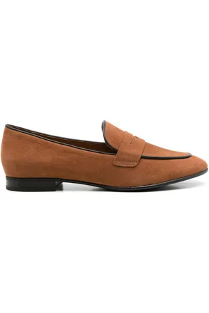 Sarah Chofakian Lauren penny-slot leather loafers