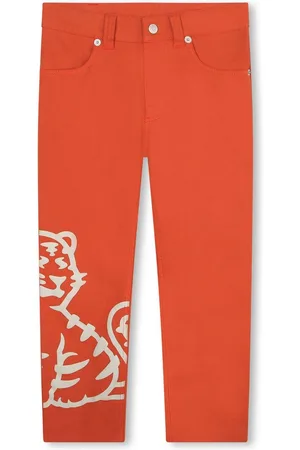 Kenzo Printed straight-leg trousers