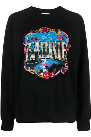 Barrie Patterned-intarsia cotton sweatshirt