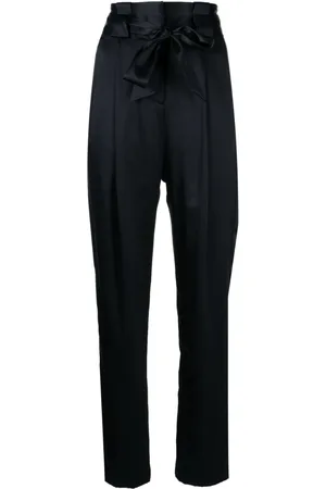 Michelle Mason Pleat-detail high-waist silk trousers