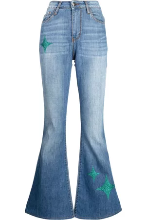 Madison.Maison Star-print high-rise flared jeans
