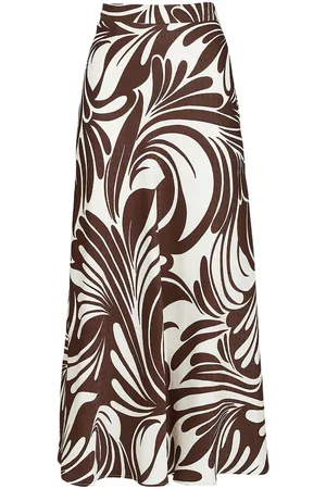 La DoubleJ Abstract-print midiskirt