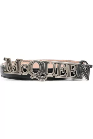 Alexander McQueen Logo-plaque leather belt