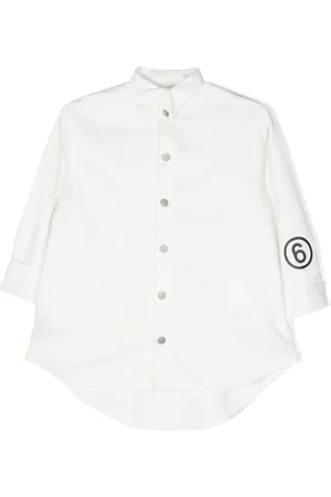Maison Margiela Logo-print cotton shirtdress