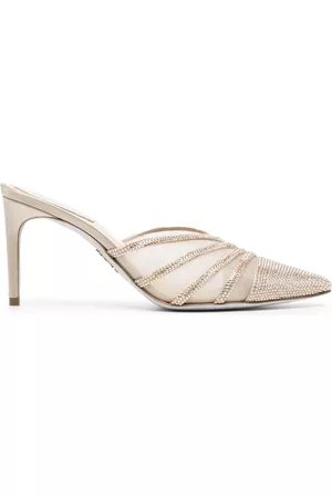 RENE CAOVILLA 70mm rhinestone-embellished leather sandals
