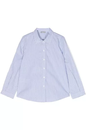 Il gufo Long-sleeve pinstriped poplin shirt