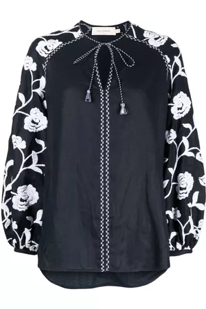 Silvia Tcherassi Molveno floral-embroidered tunic top