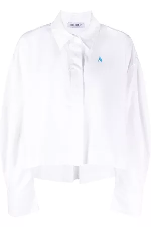 The Attico Logo-print poplin shirt