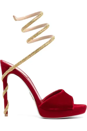 RENE CAOVILLA 90mm snake-strap sandals