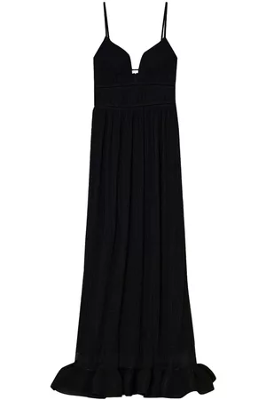 Simkhai Maude plissé-effect maxi dress
