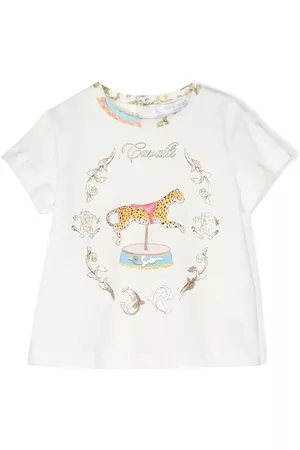 Roberto Cavalli Carousel-print cotton T-shirt