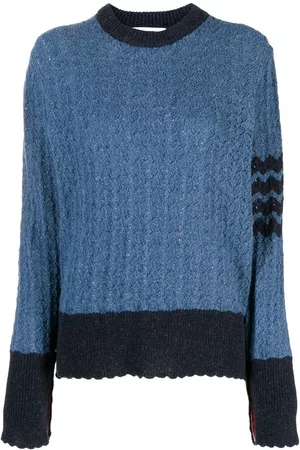 Thom Browne Cable-knit pointelle stitch jumper