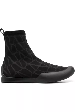 VALENTINO GARAVANI Toile Iconographe sock boots