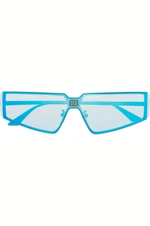 Balenciaga Mirrored geometric-frame sunglasses