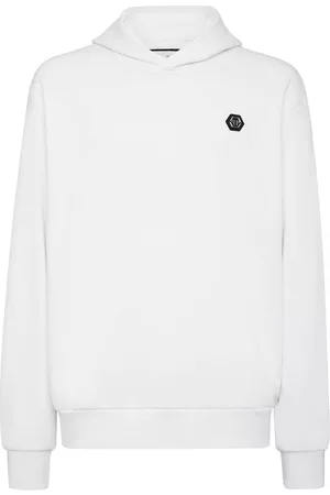 Philipp Plein Logo-patch long-sleeve hoodie