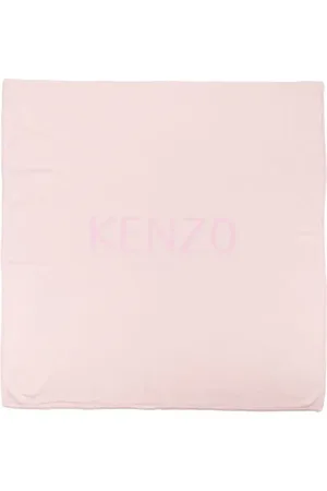 Kenzo Logo-embroidered square blanket
