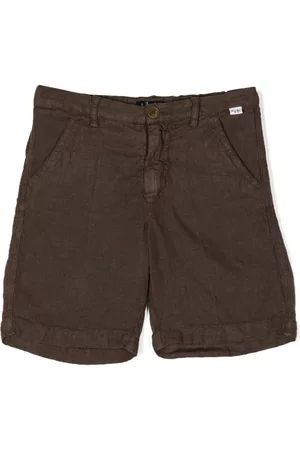 Il gufo Elasticated-waistband linen shorts