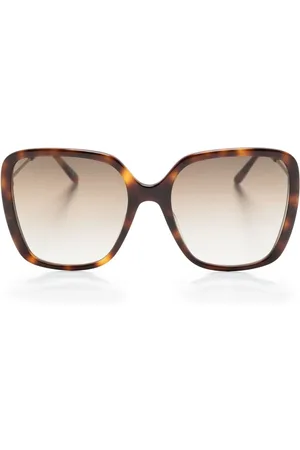 Chloé Tortoiseshell-effect square-frame sunglasses