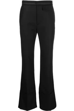 Victoria Beckham Contrast-stitching flared trousers