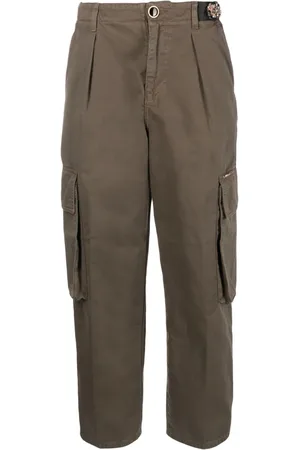Liu Jo Floral-embellished cotton cargo trousers