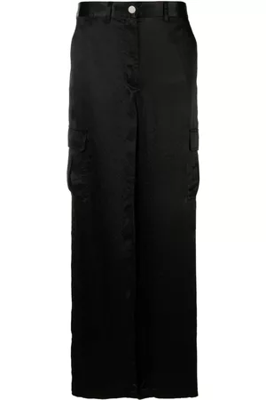 THEORY Satin-finish wide-leg trousers