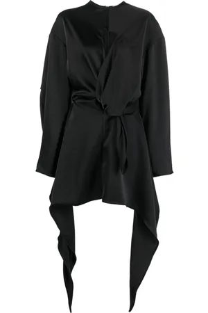The Attico Asymmetric cut-out satin minidress