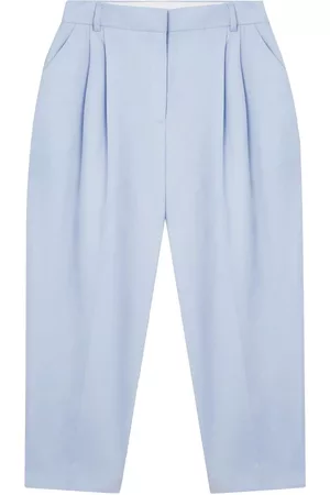 Stella McCartney Pleated cropped-leg trousers