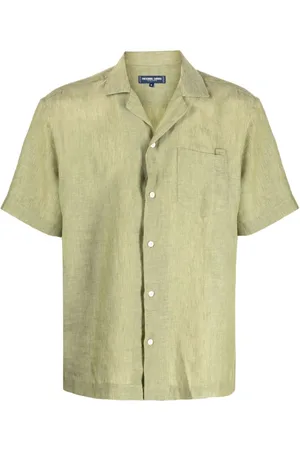 Frescobol Carioca Cuban-collar linen shirt