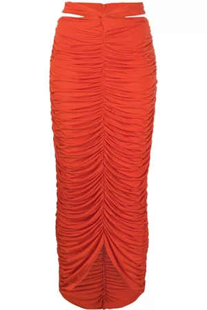 Paris Georgia Farrah cut-out ruched maxi skirt