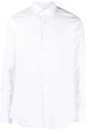 Xacus Seersucker long-sleeve cotton shirt