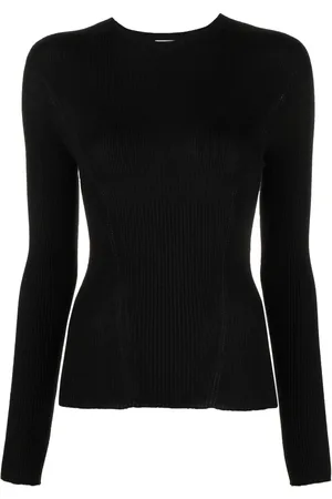 Lanvin Long-sleeve ribbed-knit top
