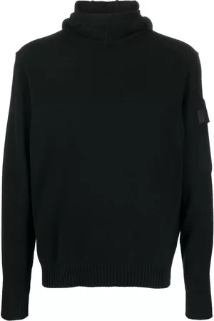 C.P. Company Logo-patch knitted hoodie