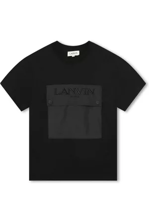 Lanvin Logo-embroidered organic cotton T-shirt