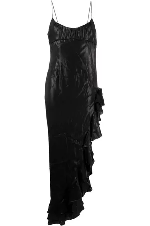 Alessandra Rich Ruffled asymmetrical midi dress
