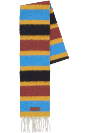 Marni Logo-appliqué striped scarf