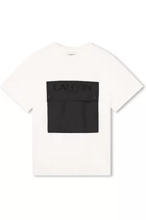 Lanvin Logo-embroidered organic cotton T-shirt