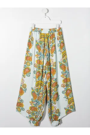 Lanvin Floral-print flared-leg trousers