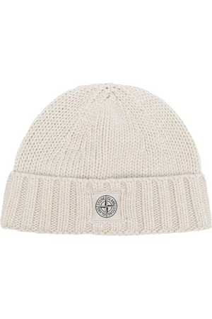 Stone Island Logo-patch turn-up beanie