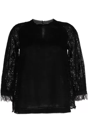 SHIATZY CHEN Lace-detailing cotton blouse