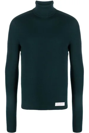 Balmain Logo-patch ribbed-knit jumper