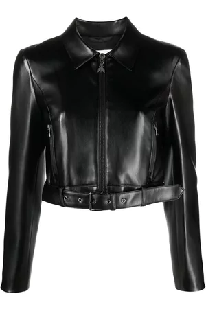 Patrizia Pepe Patent-finish cropped jacket