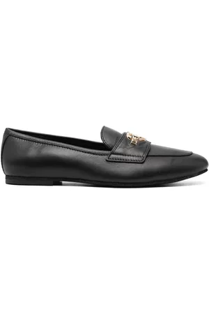 Moschino Logo-lettering leather loafers