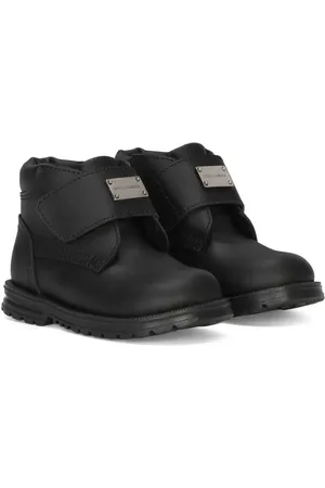 Dolce & Gabbana Logo-plaque touch-strap boots