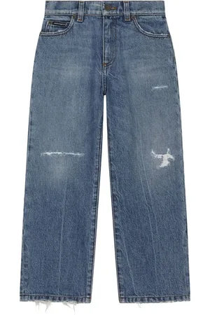 Dolce & Gabbana Logo-plaque wide-leg jeans