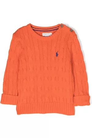 Ralph Lauren Polo-Pony patch cable-knit jumper