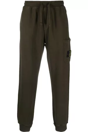 Stone Island Compass patch cotton track pants