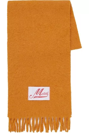 Marni Logo-appliqué alpaca-blend scarf