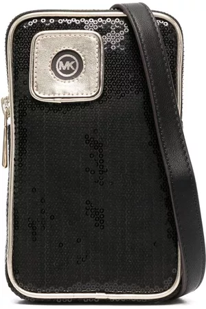 Michael Kors Sequin-embellished logo phone bag
